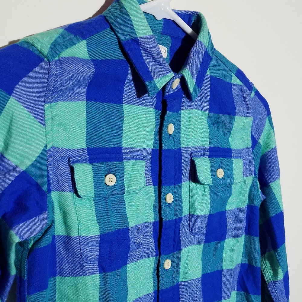 Crewcuts Lightweight Flannel Plaid Button Down 8 - Picture 2 of 5